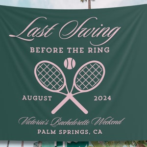 Custom Tennis Bachelorette Tapestry: Last Swing Before The Ring