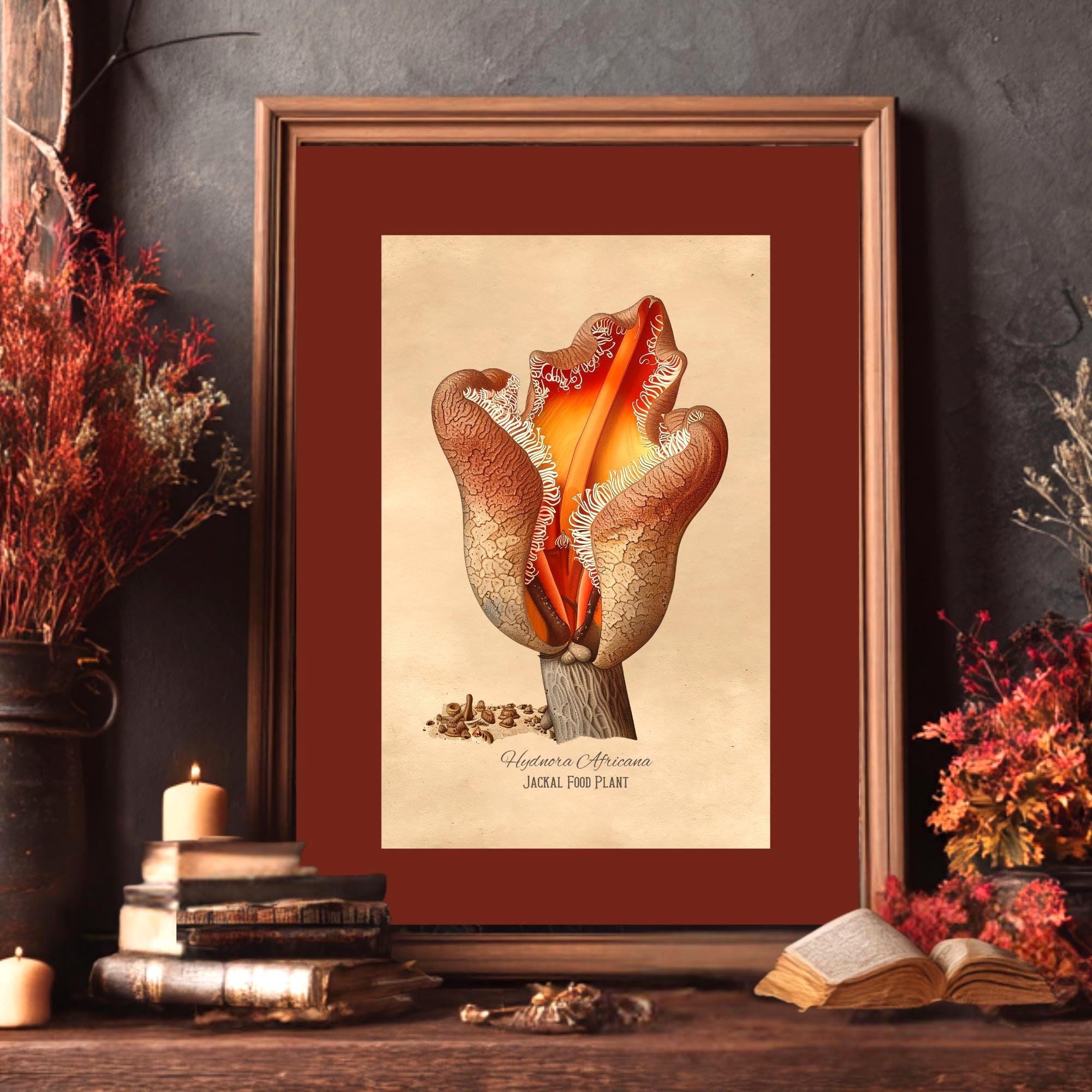 Jackal Food Plant Print | Hydnora Africana Art | Alien Botanical