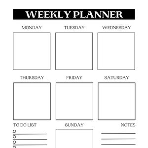 Weekly Planner- Printable