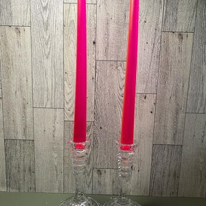 Glass Candlestick Holders | Set of 2