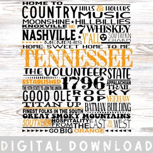 Tennessee Word Art Design | Nashville | Country Music | | Digital Download | CUT File | PNG | Cricut | Personalize Any Gift