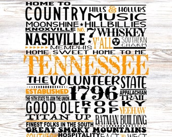 Tennessee Word Art Design | Nashville | Country Music | | Digital Download | CUT File | PNG | Cricut | Personalize Any Gift