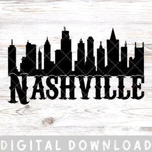 Nashville Skyline | Digital Download | Cut File | Cricut | Die Cutting Machines | Personalize Any Gift | Craft Designs