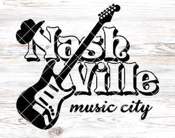 Nashville Music City Digital Download | Nashville | Country Music | | Digital Download | PNG Cut File | Cricut | Personalize Any Gift