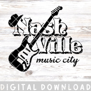 Nashville Music City Digital Download | Nashville | Country Music | | Digital Download | PNG Cut File | Cricut | Personalize Any Gift