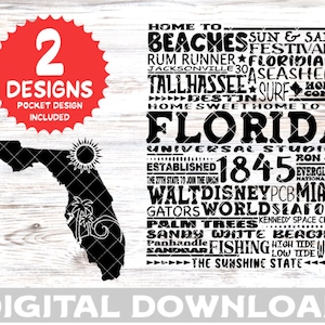 Florida Wortkunst | Strand | Urlaub | Digitaler Download | PNG | Poster | Personalisieren Sie jedes Geschenk | Wohnkultur | Taschendesign