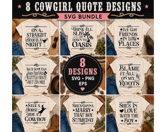 Country Music Quote Bundle SVG Western Cowgirl Sayings PNG Digital Download
