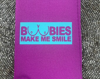 Can coozie Boobies Make me Smile, Can cooler, Gay, Lesbian, Pride, Neopren, Key West