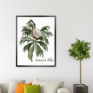 Cream Aesthetic Tropical Plant Print Wall Art - Tropical Wall Art -  Wall Art In Digital Downloads - Gallery Wall Art - Modern Wall art