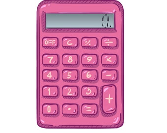 Digital calculator, SVG Calculator, Calculator Outline SVG, 12 Digit Display for Home, Office, School Stationary Calculator Files for Cricut