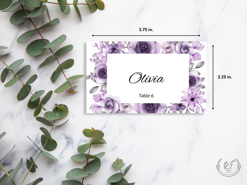Name Cards Wedding Template Name Card Template for Wedding Etsy