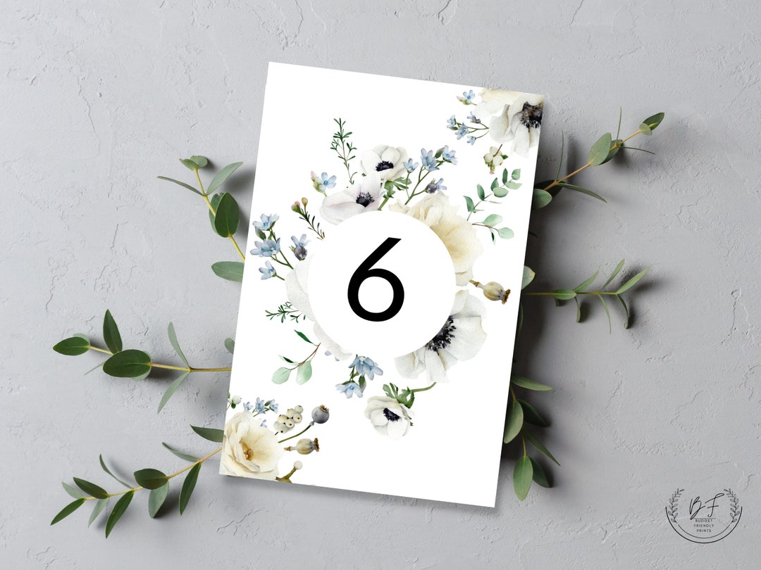 Wedding Table Number Template Printable Table Number Table - Etsy
