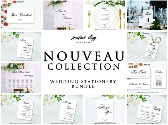 Wedding Template Instant Download Wedding Stationary Set 3 | Etsy