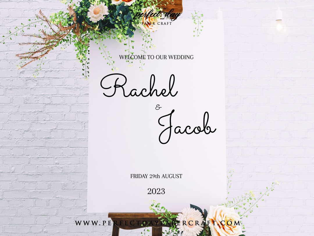 Wedding Template - Instant Download , Wedding Welcome Sign – Editable ...