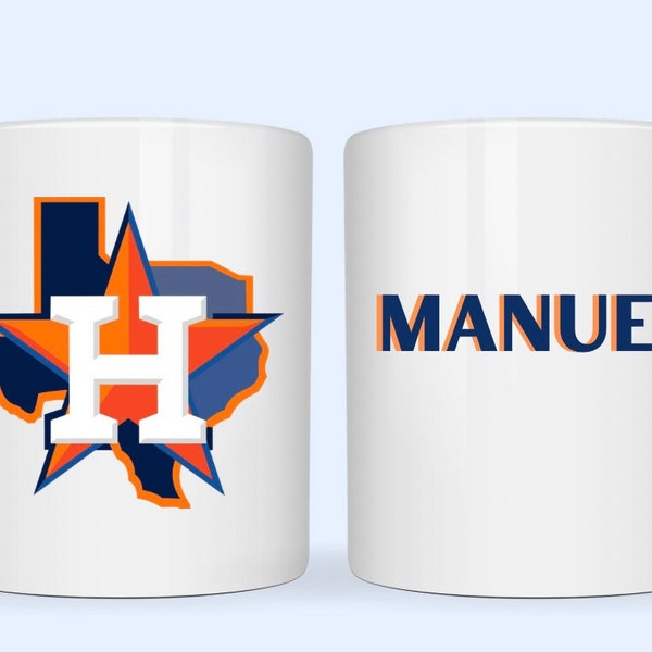 Astros Logo Mug - Personalized Name Mug - Astros Custom Mug -
