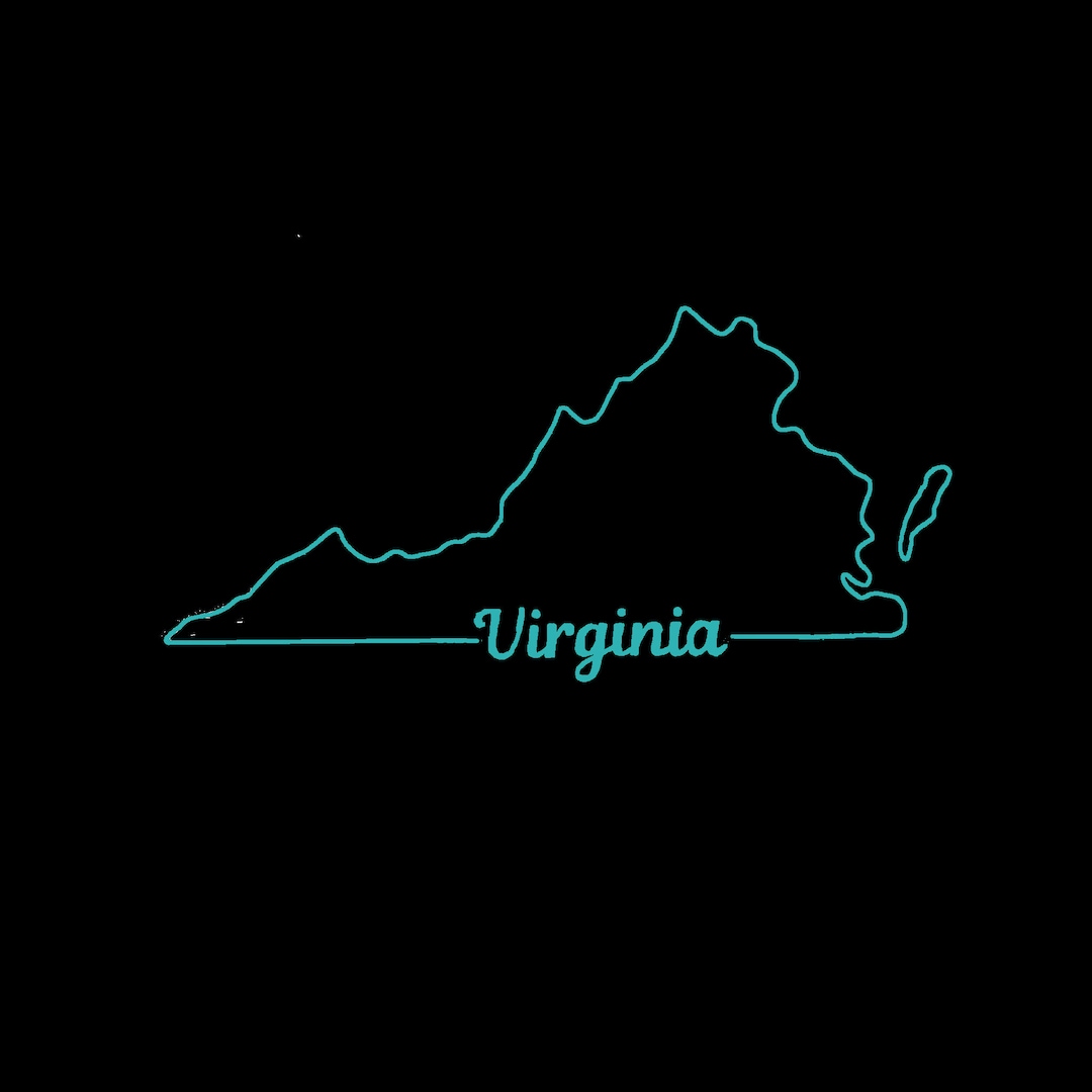 Digital State Decals Virginia Etsy