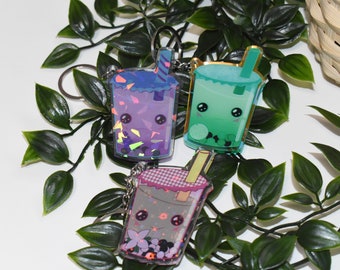 Acrylic Keychain - Kawaii Bubble Tea | Bag Accessories - Gift