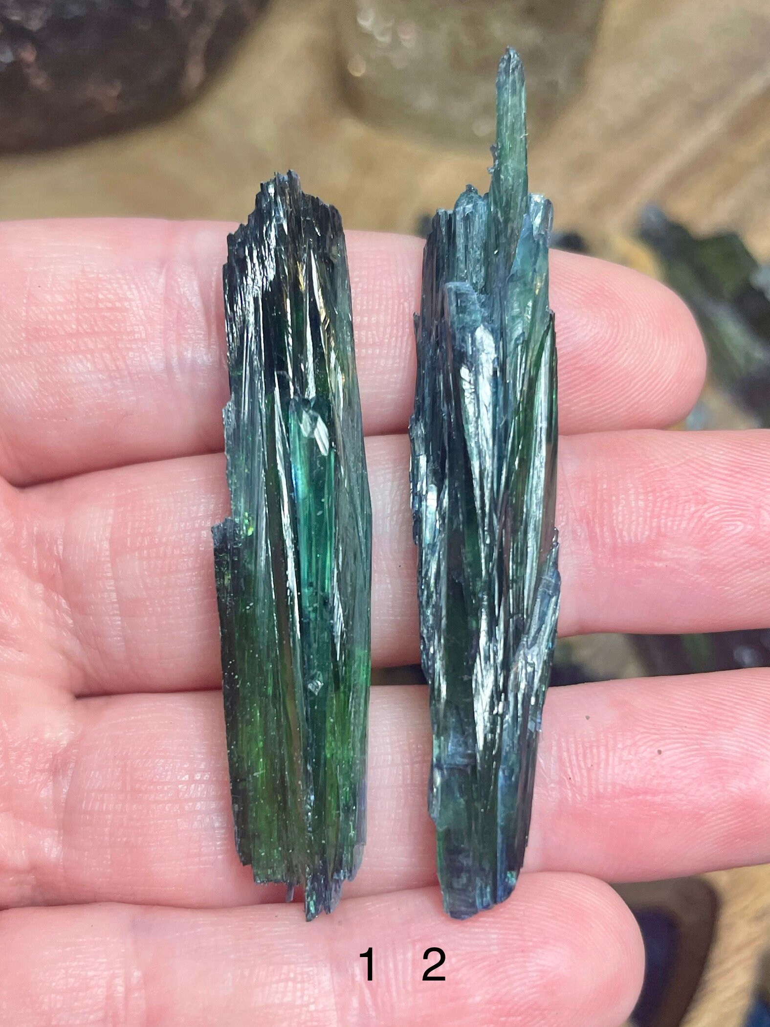 AAA GRADE Rare Vivianite Blade, Heart Chakra, Crysta…