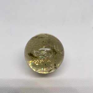 Citrine sphere | Lemon Quartz Sphere filled with Rainbows, heat treated citrine, Quartz sphere