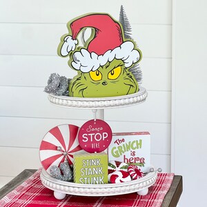 Grinch Tiered Tray Decor, Grinch Tiered Tray, Grinch Decor Bundle, Christmas Decor, Christmas Grinch, Christmas home decor, Grinchmas Decor