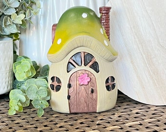 Mini Resin Fairy House, Mushroom Cottage Decor