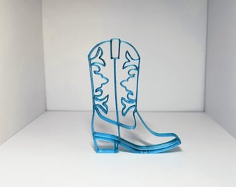 coastal cowgirl boots decor, cowboy art, dorm room decor, trendy retro funky gallery display, country western aesthetic, howdy and aloha.