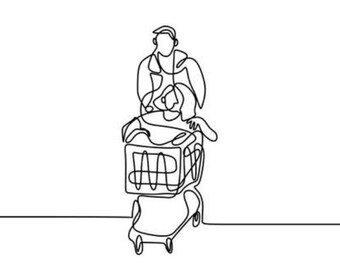 Continua sola dibujada una línea chica mujer pose con estilo cardigan