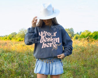 Comfortkleuren 1566 mockup | Extra groot model | Trendy model | Westers model | Trendy model| C1566 Peper Mock |Country Cowgirl| POD-mock