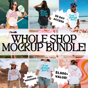Whole Shop Mockup Bundle | Bella Canvas 3001 Bundle | Shirt Mockup Bundle|  30 DAY ACCESS | Gildan Bundle | Comfort Colors Bundle