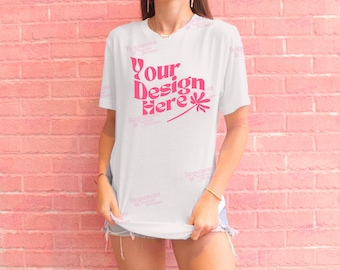 Bella Canvas 3001 Mockup | Oversized Mockup | Trendy Mockup | Aesthetic Mockup | Bella Canvas Simple Mockup | Print On Demand Mockup