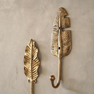 Buy Gold Leaf Wall Hook Online In India -  India