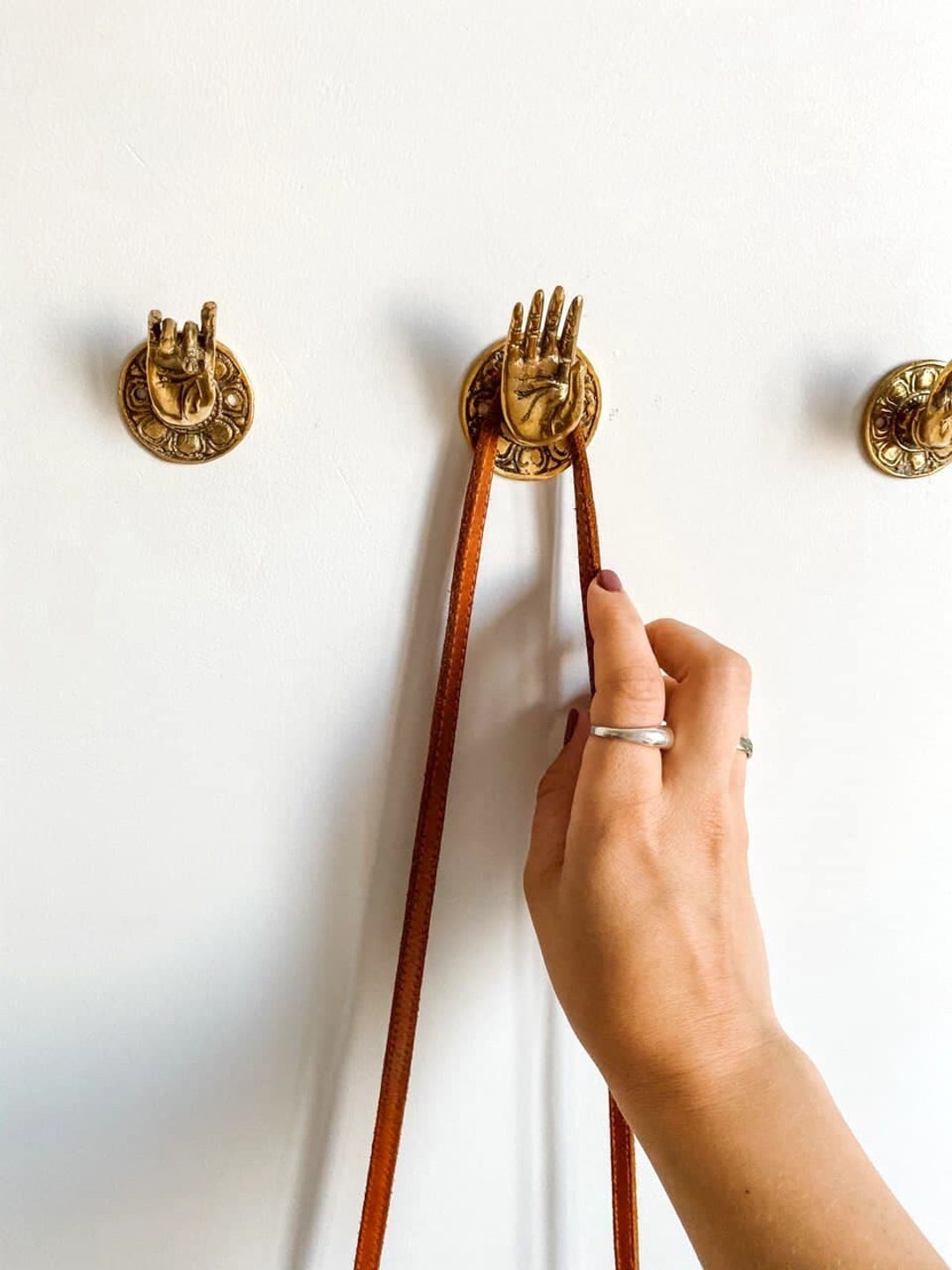 Decorative Brass Coat Hooks Wall Hooks Mother of Pearl Key Hooks