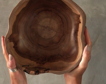 teak wood bowl - Natural Bowls - wooden dishes - salad bowl - fruit bowl - bali maker - unique shape