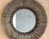 Rattan mirror quot Sun quot Boho mirror