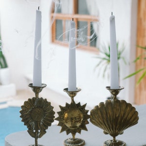 Brass shell candlestick image 3