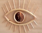Rattan mirror Bali eye