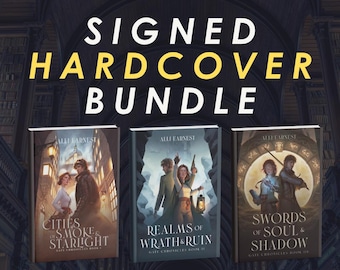 PODPISANY ZESTAW W TWARDEJ OPRAWIE - Kompletna trylogia Kroniki Bramy