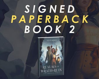 Książka w miękkiej oprawie z autografem – Krainy gniewu i zniszczenia (książka 2) autorstwa Alli Earnest