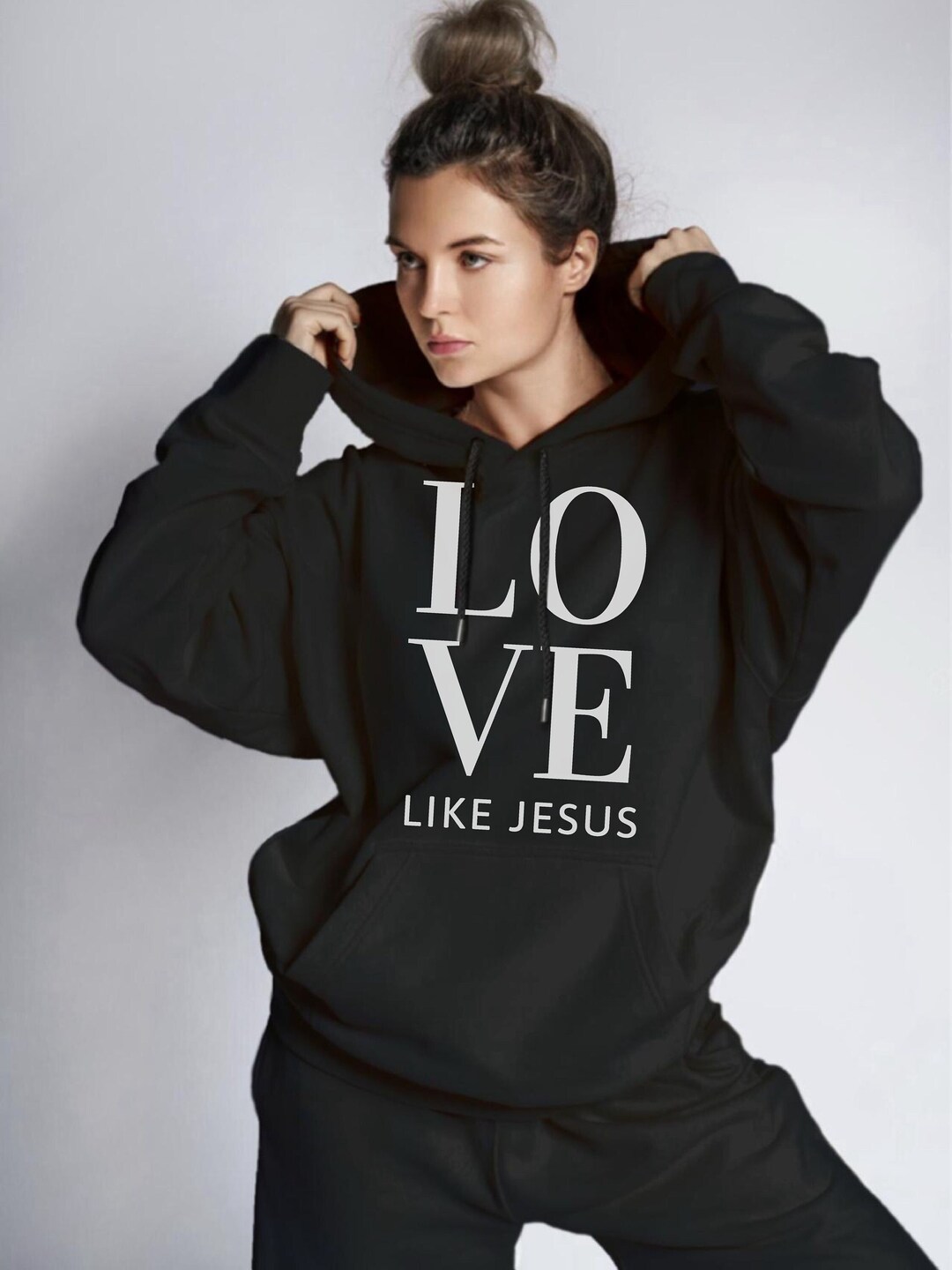 I love Jesus Camouflage Adult Hoodie