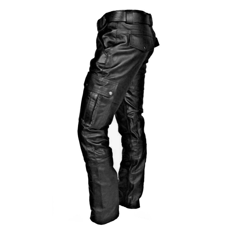 Men's Black Sheepskin Leather Motorcycle Pant Handmade Etsy Canada