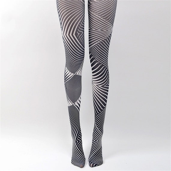 Green Carnaby Patterned Tights Pantyhose For Women, 46% OFF