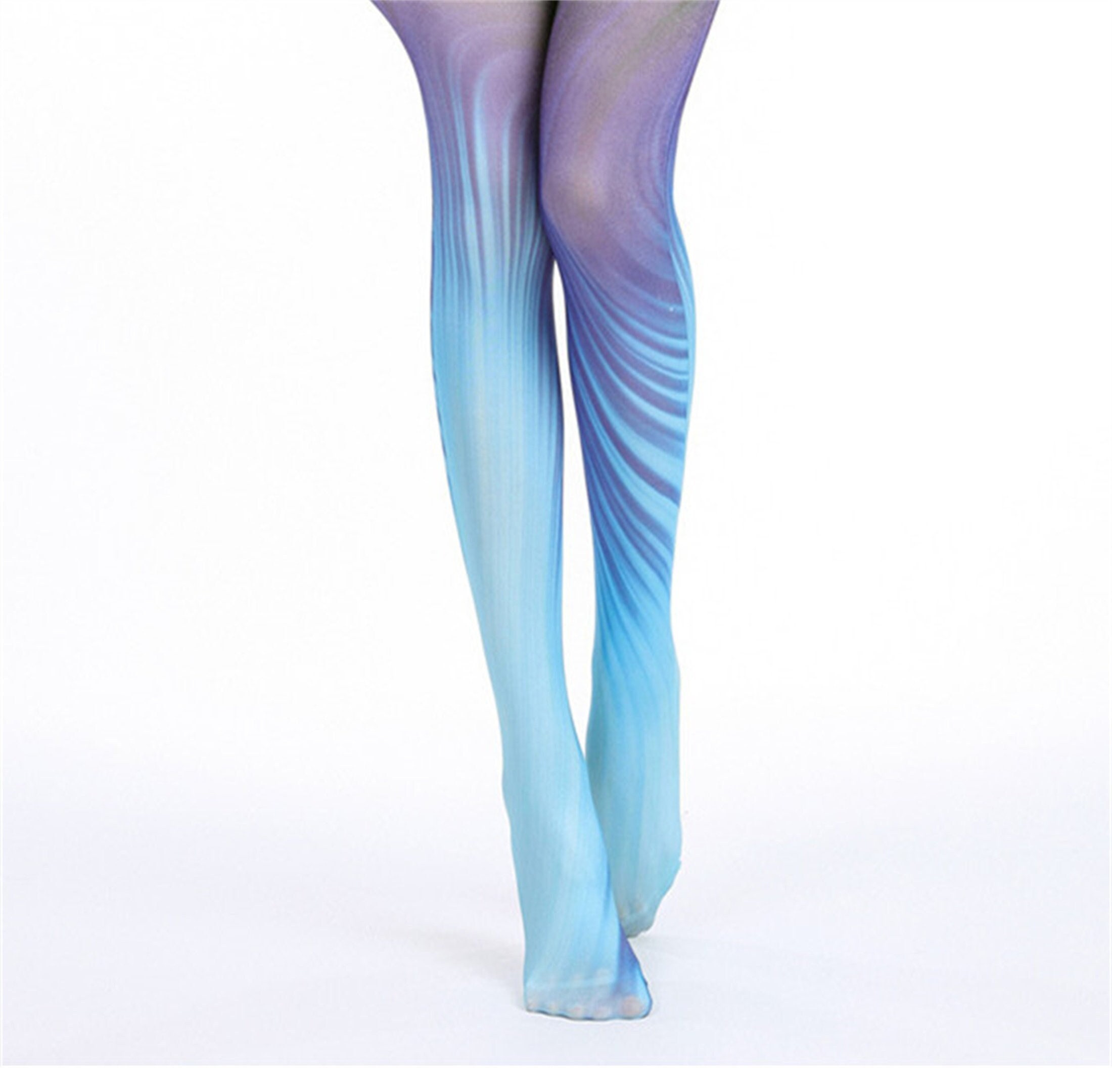 Blue OMBRE Tights Gradient White to Navy Stockings -  Finland