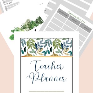 Digital Teacher Planner | Printable Teacher Schedule 6 Period Day