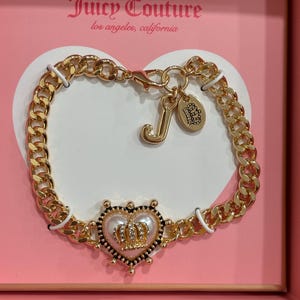 Juicy Couture chain link heart Bracelet