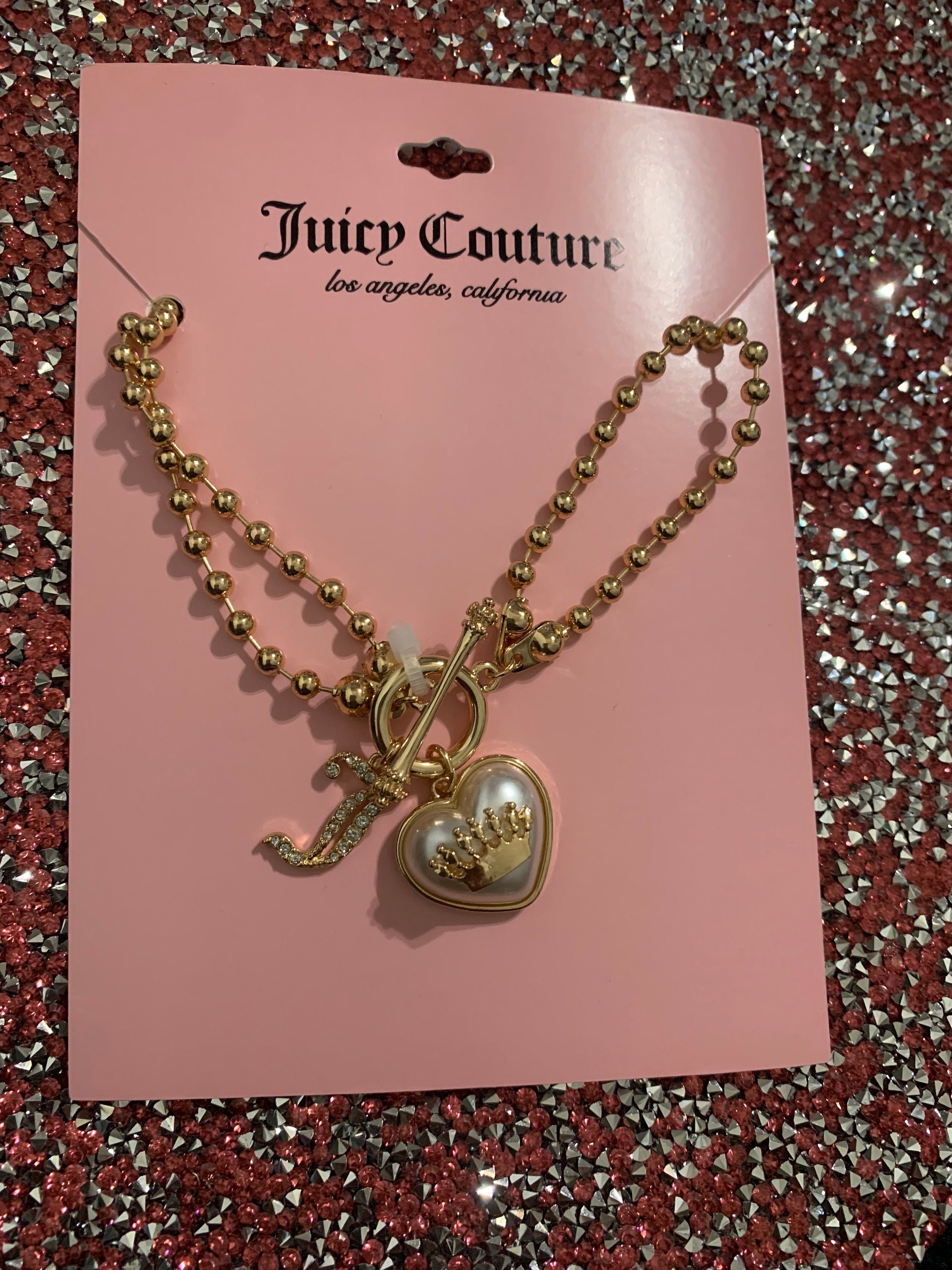 Juicy Couture Official Vintage Jewelry Y2k Inspired Jewelry Designer Jewelry  Trendy Necklace Set Energy Crystal Necklace Gift LGTBQ Pride 