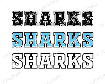 Sharks Png Sharks Football Png Sharks Mascot Png School - Etsy