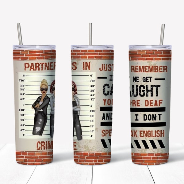 Partners in crime 20oz tumbler wrap