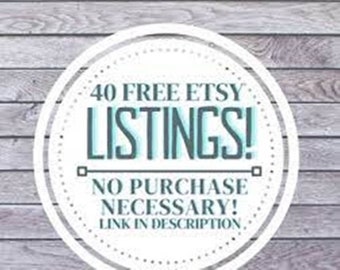 Gratis vermelding, Verdien 40 gratis, Vermelding gratis, Aanmelden, Ontvang 40 gratis, 40 gratis vermelding, Hoe te krijgen, Verdien gratis vermelding Etsy Gratis 40 vermelding