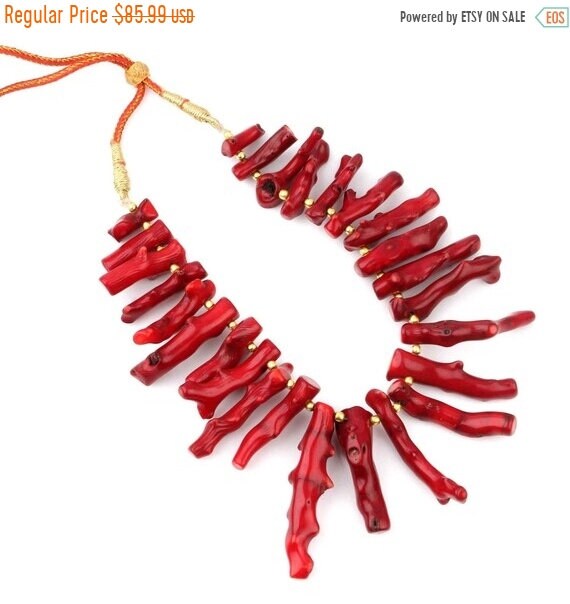 ON SALE Coral Designer Stick necklace 8-18-8-25mm 12 Inch Gemstones,  Jeweller Necklaces, Gemstones Necklaces, handmade jewelry