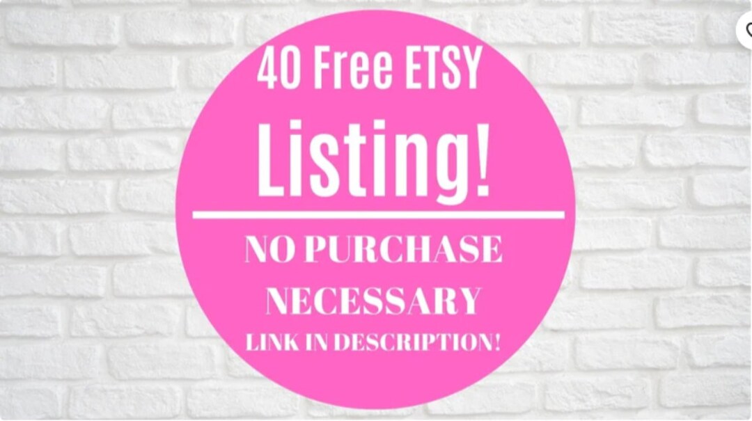 Etsy Free Listings 40 Product Free 40 Listing Credit Get Free Listing